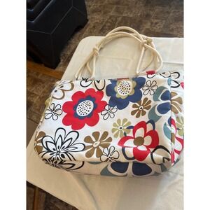 Farmhouse Is My Style Canvas Tote Bag Retro Floral Rope Handle Multicolor Large